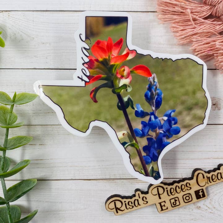 Texas State Sticker for wholesale by Risa’s Pieces Creations