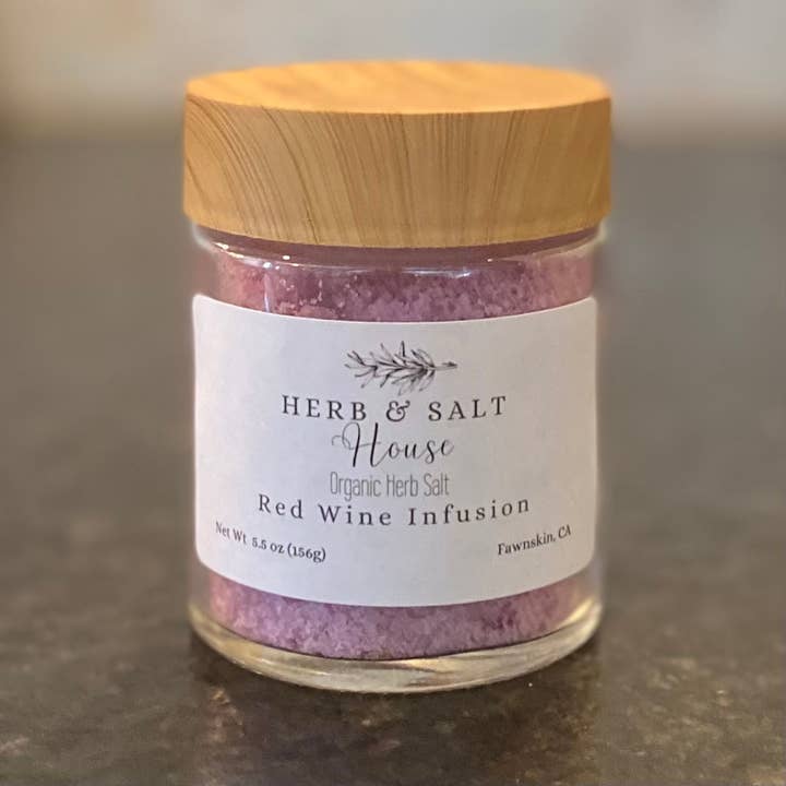 Herb and Salt House - Wholesale Salt - Red Wine Infusion Small Jar0