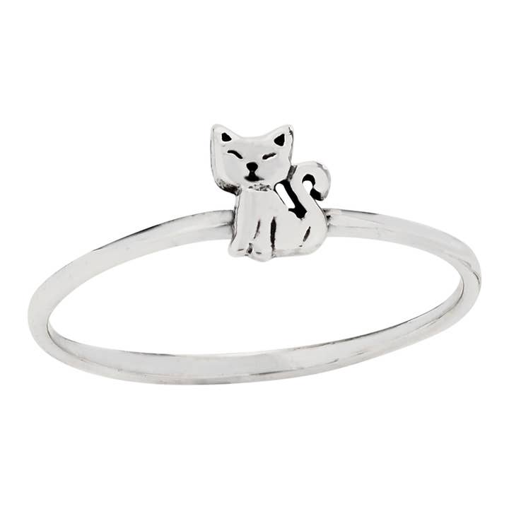 Tiger Mountain Jewelry - Wholesale Band/Stacked Ring - Tiny Kitten Sterling Silver Ring