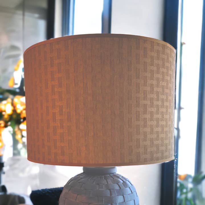 Tan Weaved Fabric (11 1/8 x 15.25 Drum) for wholesale by RSMND