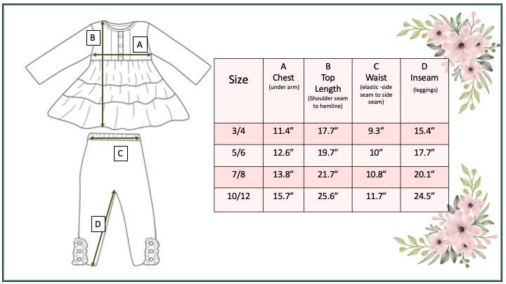 Adorable Sweetness - Wholesale Top & Leggings Set - Kids - Kids Rust Button 3 Tiered Fall Ruffle Legging Set6