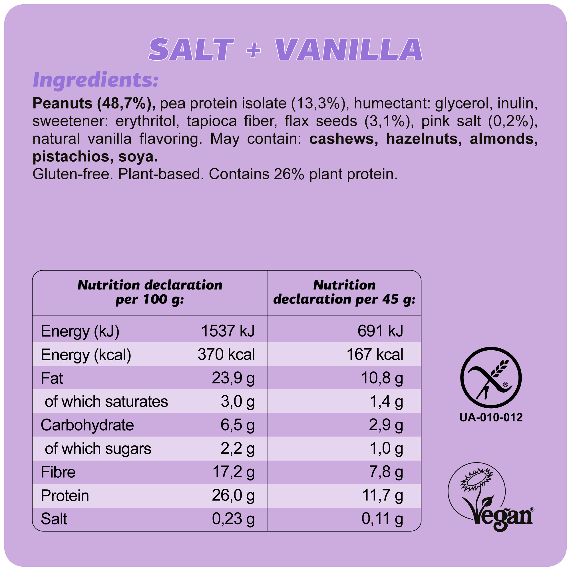 FIZI - Wholesale Snack Bar - КЕТО “VANILLA + SALT” 10x45G7