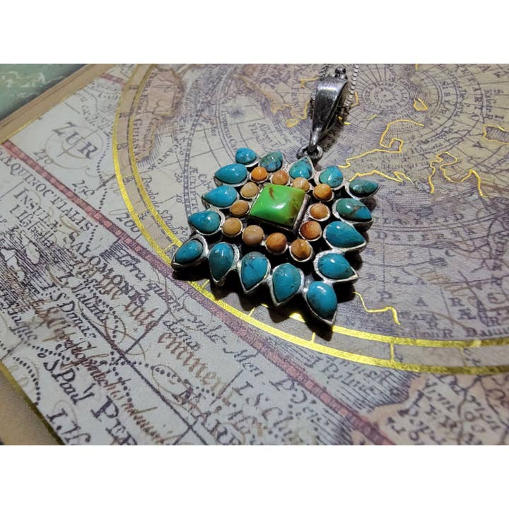 ¡Hermoso collar de turquesa genuina! para venta al por mayor de The Band Famous