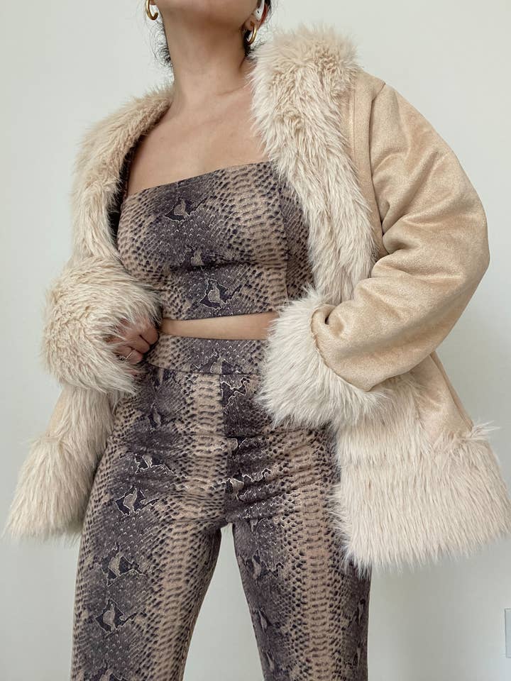 SNAKESKIN PANTS AND CAMI SET for wholesale by ACOA COLLECTION