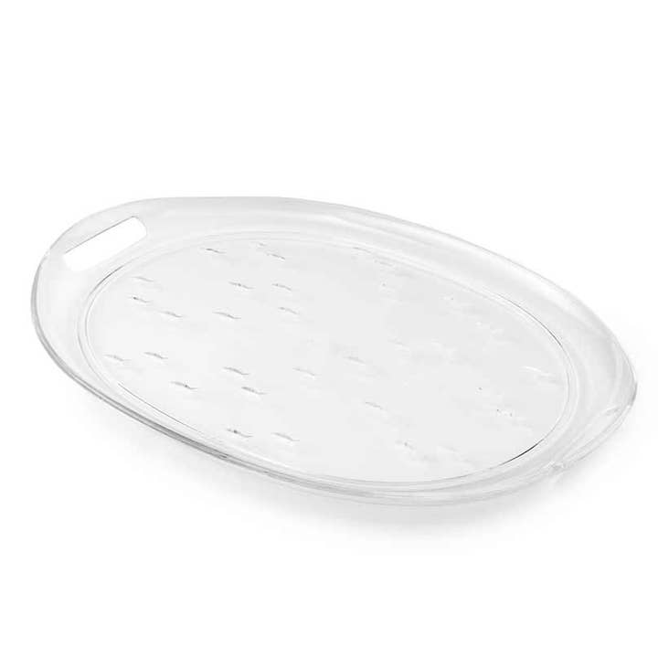 Huang Acrylic - Wholesale Serving Tray - Embossed Fish Oval Tray