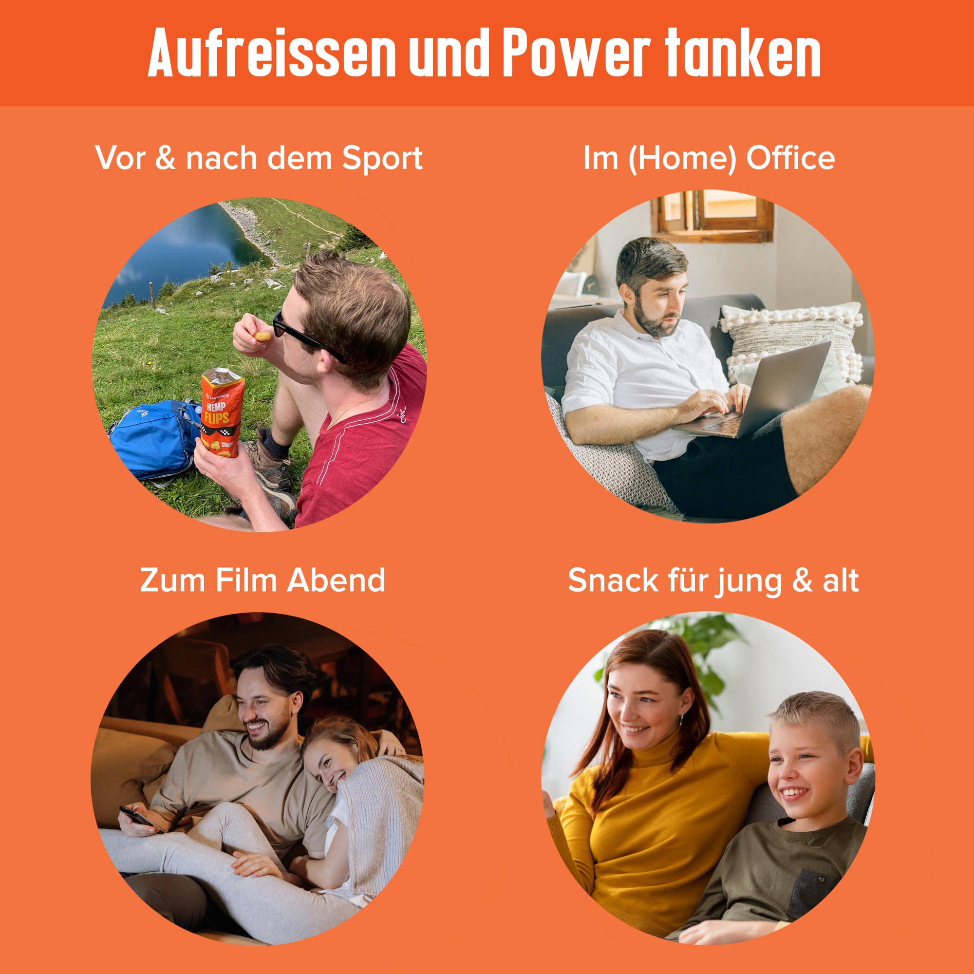 Hempions - Venta al por mayor Aperitivos inflados - Hemp Flips Cheazy orgánicos, 70 g – Snack de cáñamo sin gluten6