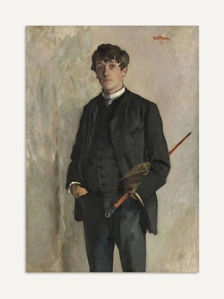 Kalle – Poster di ritratto maschile vintage per la vendita all'ingrosso da parte di Modern Antique Prints