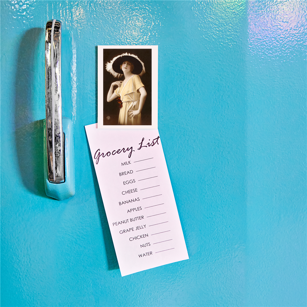 Found Image Press – Engroshandel Magnet – Magnet FN-85 fransk mode, kvinde med fjerhat1