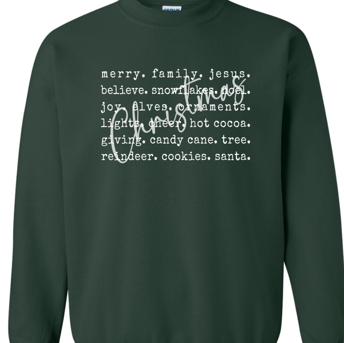 Kiki's Boutique - Wholesale Graphic Sweatshirt - Women's - Christmas Words Crewneck Sweatshirt3