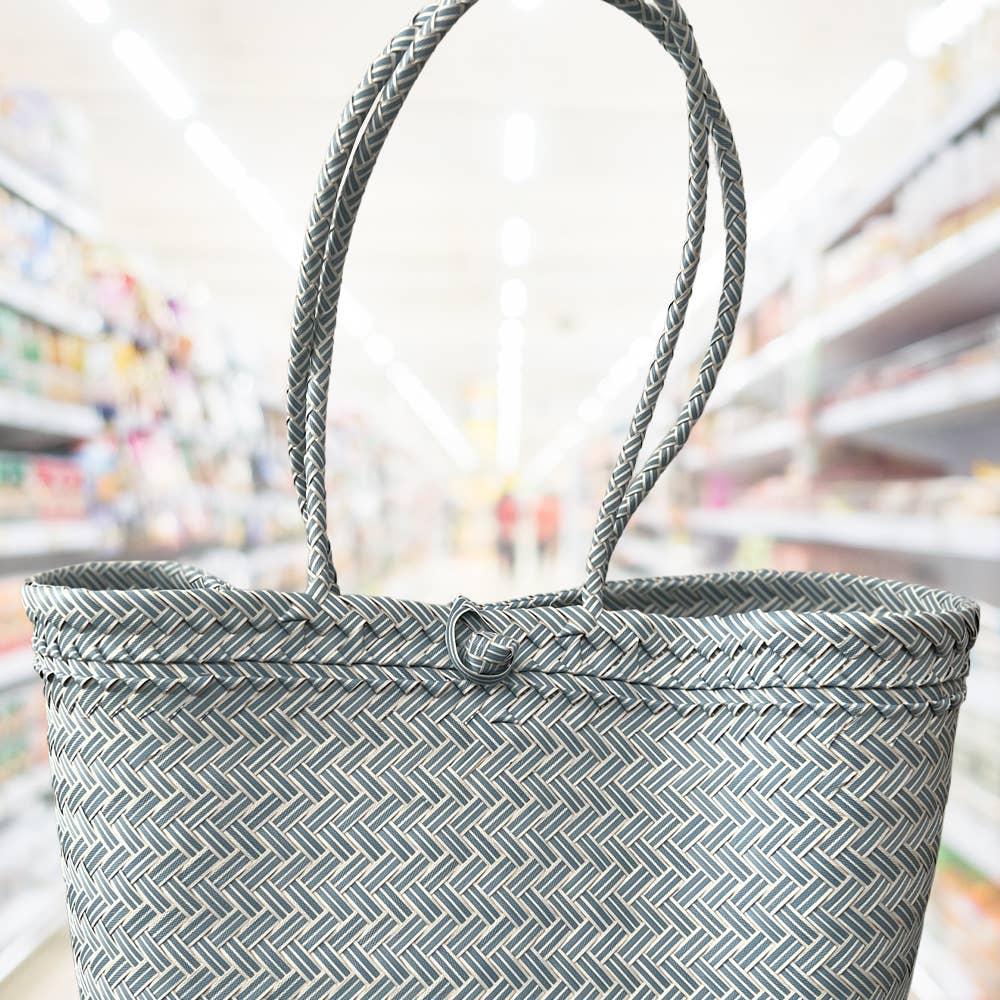 VIE - Vente Sac de plage - Sac de plage/fourre-tout tissé en plastique recyclé11