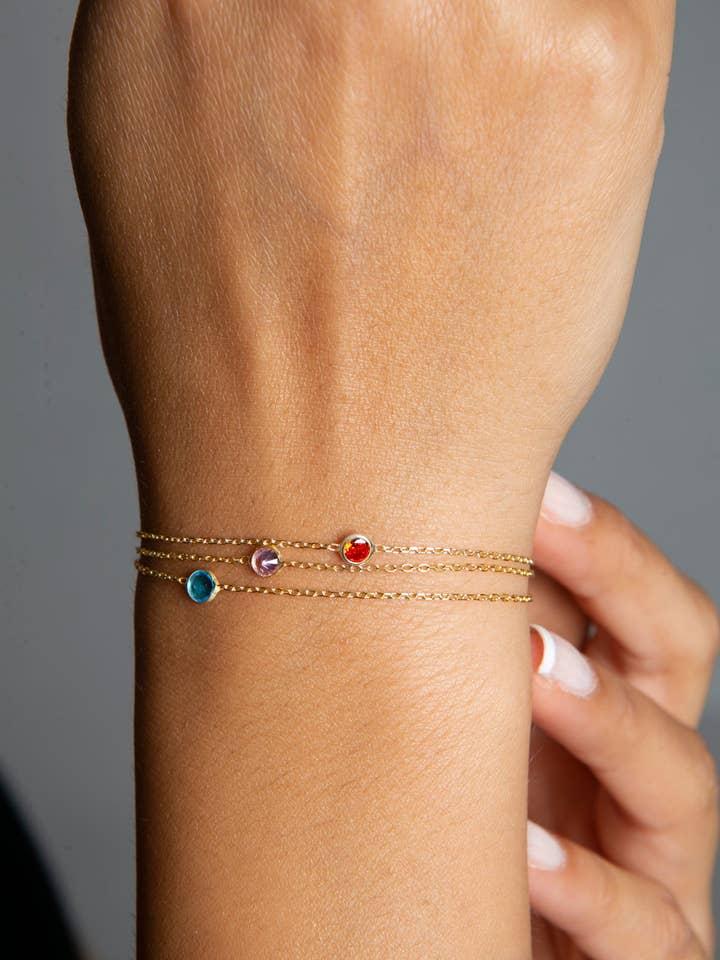 Damenarmband aus 925er Sterlingsilber mit bunten Steinen im Trend für den Großhandel von Volenia Silver