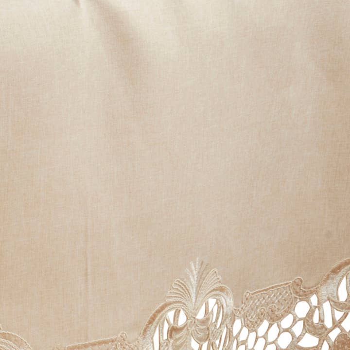 Ecru Delicate Embroidery Tablecloth for wholesale on Faire