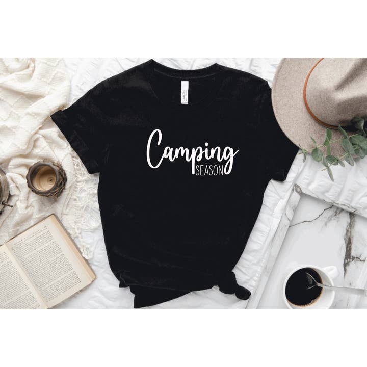 Camping Season t-shirt, Black Camping Unisex Tee, Camping te for wholesale by Hunter Kouture