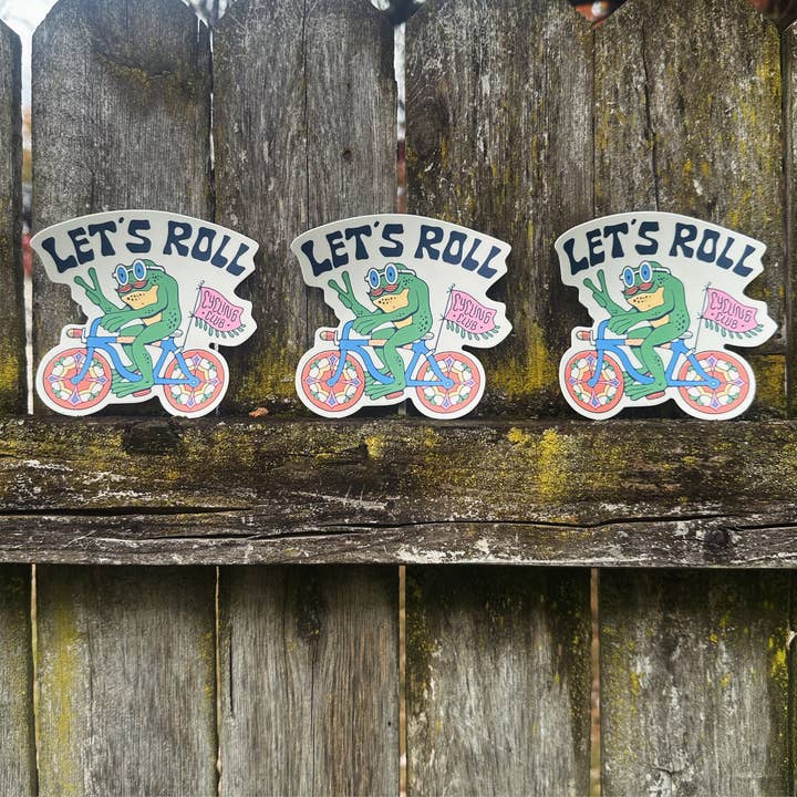 Menottees - Wholesale Sticker - Let's Roll Frog (wielerclub) | Sticker2