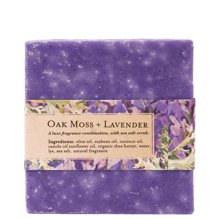 Ash & Rose - Wholesale Bar Soap - Lavender Oak Moss Soap Scrub Bar5