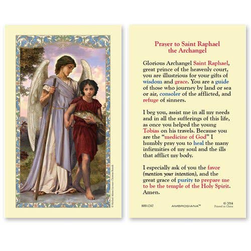 Christian Brands Catholic - Wholesale Religious Card - Hcl 25P St Raphael Prayer