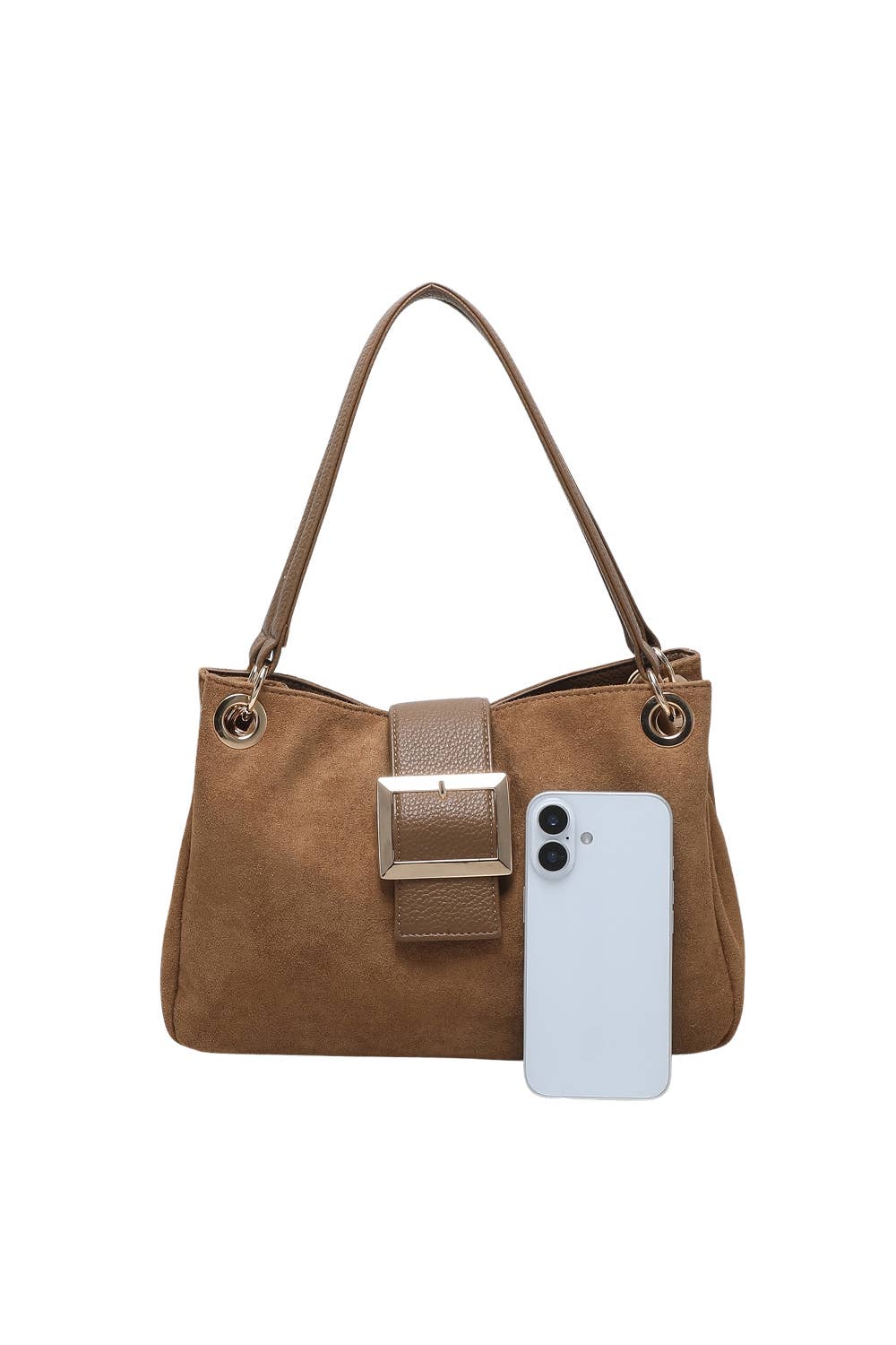 Ellas Trading – wholesale Axelremsväska – Dam – Axelväska med spänne och dubbla handtag upptill2