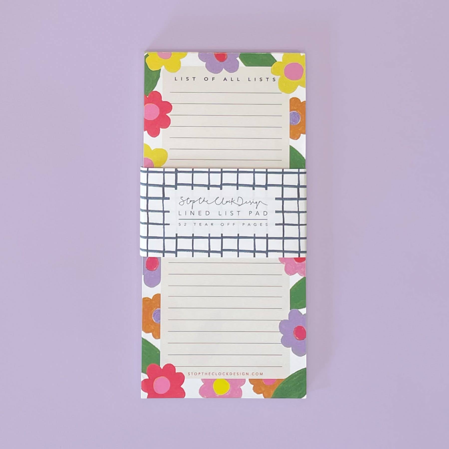 Stop the Clock Design – wholesale Notepad – List03 - Bright Flowers1