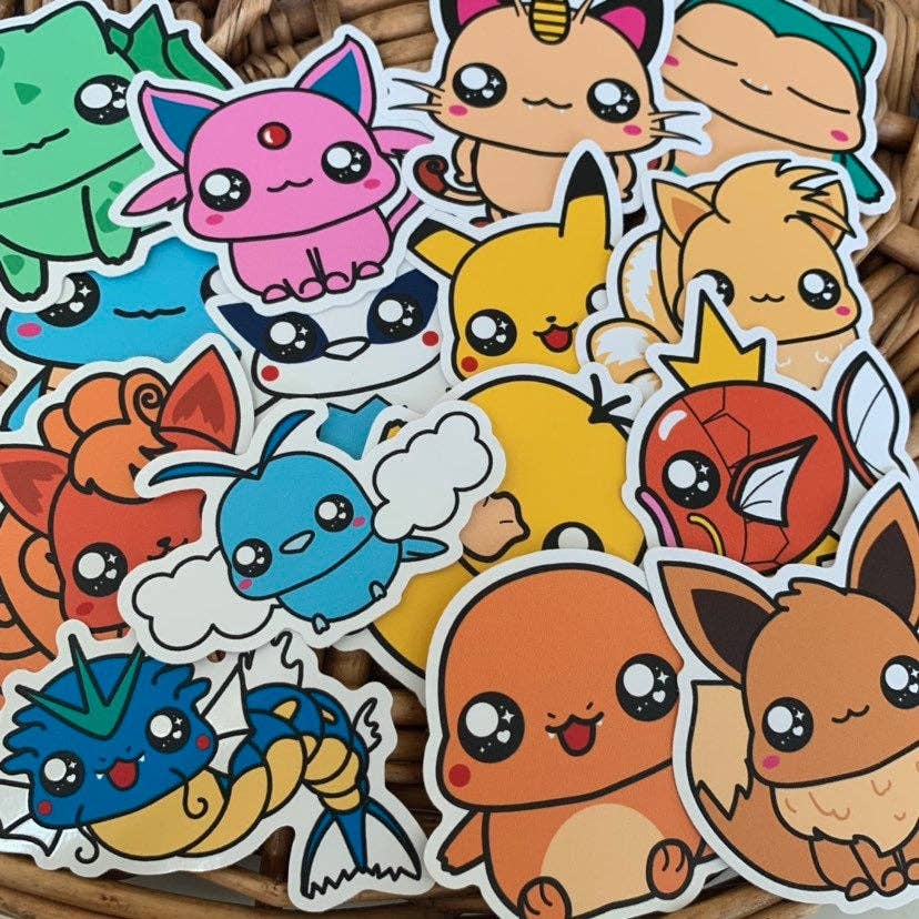 Trash Goblin – Großhandel Aufkleber – Psyduck Vinylaufkleber — Pokémon/Pokémon-Aufkleber/ Laptop-Aufkleber/ Autoaufkleber/ Deckbox/ Sonne und Mond2