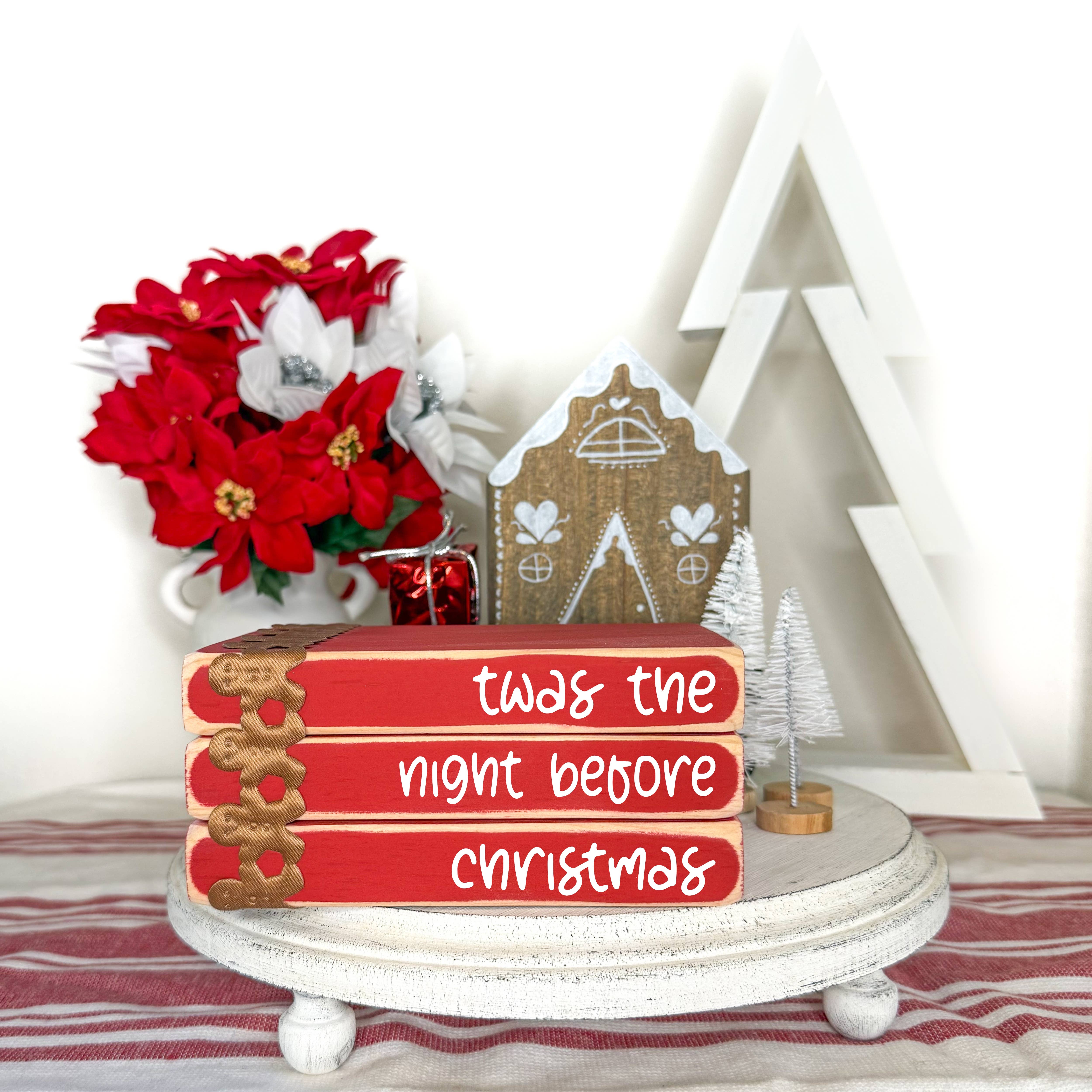 Ruaille Buaille Co - Venta al por mayor Decoración navideña - Decoración navideña de diciembre | Mini pila de libros de Navidad3