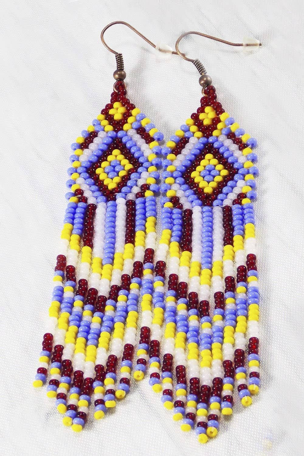 Ninolia – wholesale Tassel earrings – Native Style Beaded Tassel Earrings Designed Handmade Western Colors Inspired Ethnic Tribal Long Fringe Earrings Dangle Drop Southwest Boho6
