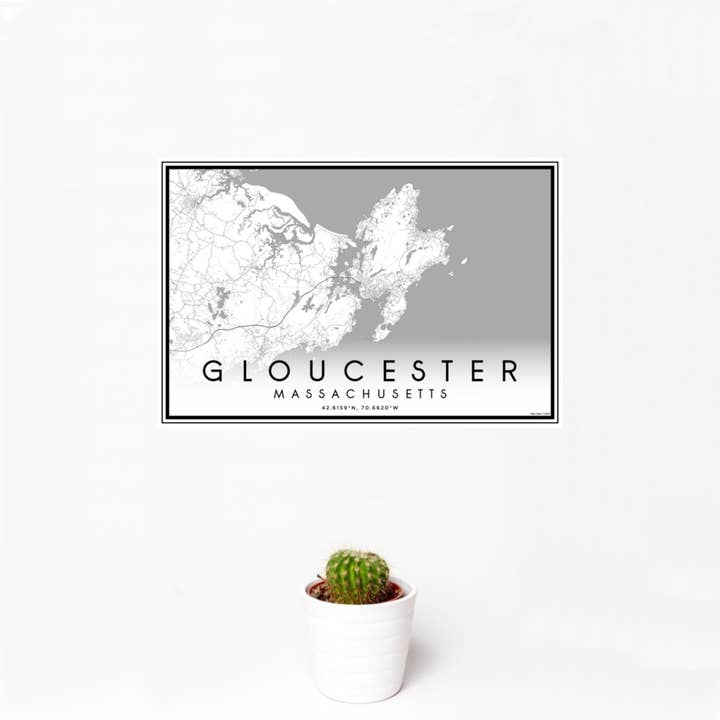 JACE.design - Wholesale Art Print - Gloucester MA Map Print Classic