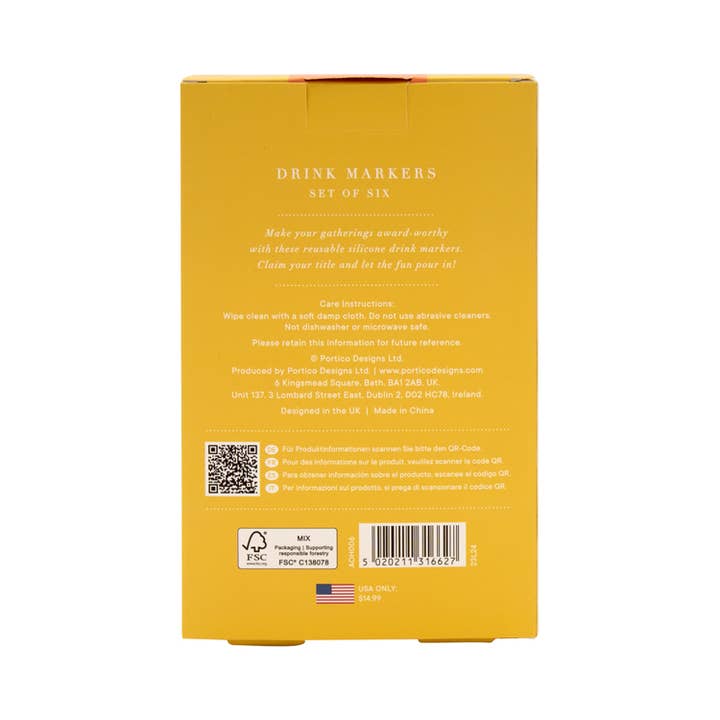 Portico Designs - Wholesale Wine/Cocktail Glass Markers - Art of Hosting
Drinks Markers4