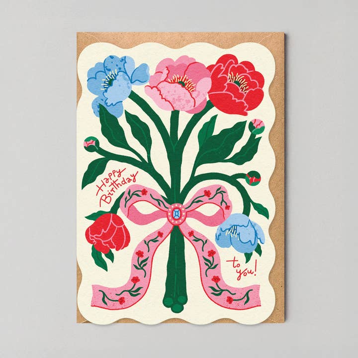 Floral Birthday Card | Uniquely Shaped Greeting Cards
for wholesale by Studio Boketto
