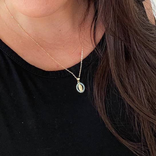 Laalee Jewelry - Wholesale Pendant/Charm Necklace - Crystal Virgin Mary Necklace, Religious Jewelry Gift