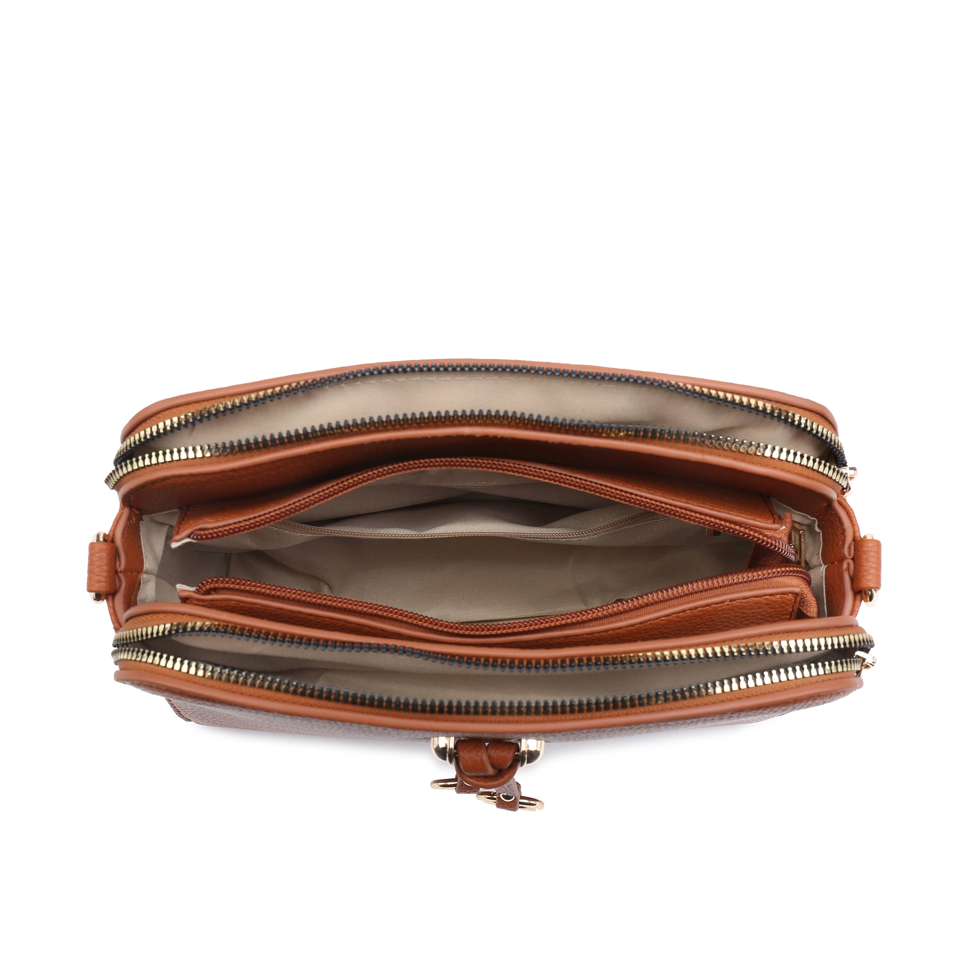 Papaya Fashion Ltd - Vendita all'ingrosso Borsa a tracolla - Donna - B23005-AW-Borsa a tracolla con tracolla in tela a tre sezioni con zip8