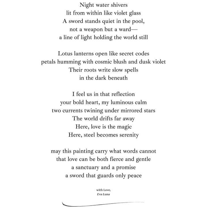 Mandala Gems - Wholesale Art Print - Sword of Serenity Art Print – 5x7 Fantasy Art with Poetry1