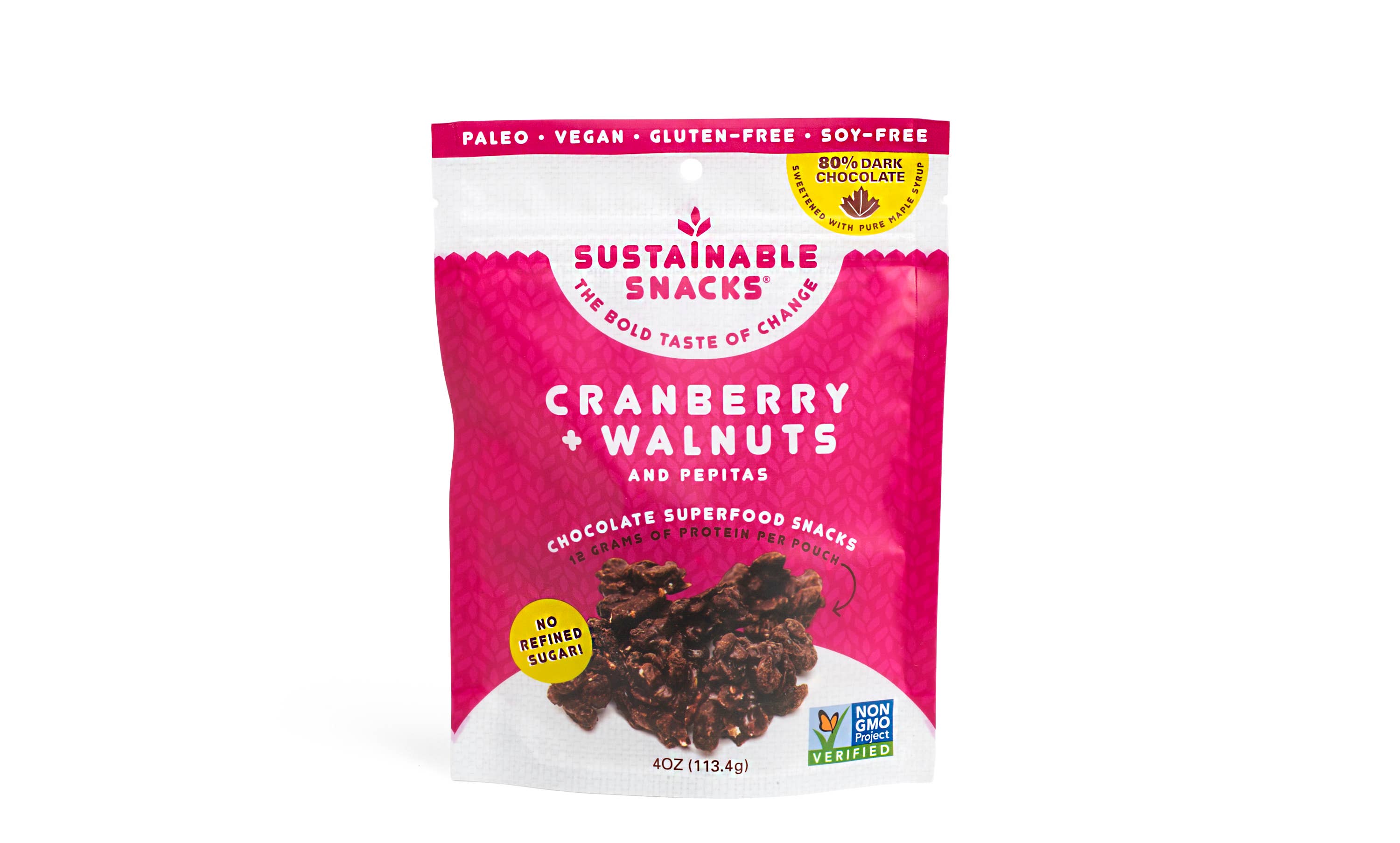 Sustainable Snacks - Wholesale Chocolate Covered Sweets - Cranberry + Walnut And Pepitas