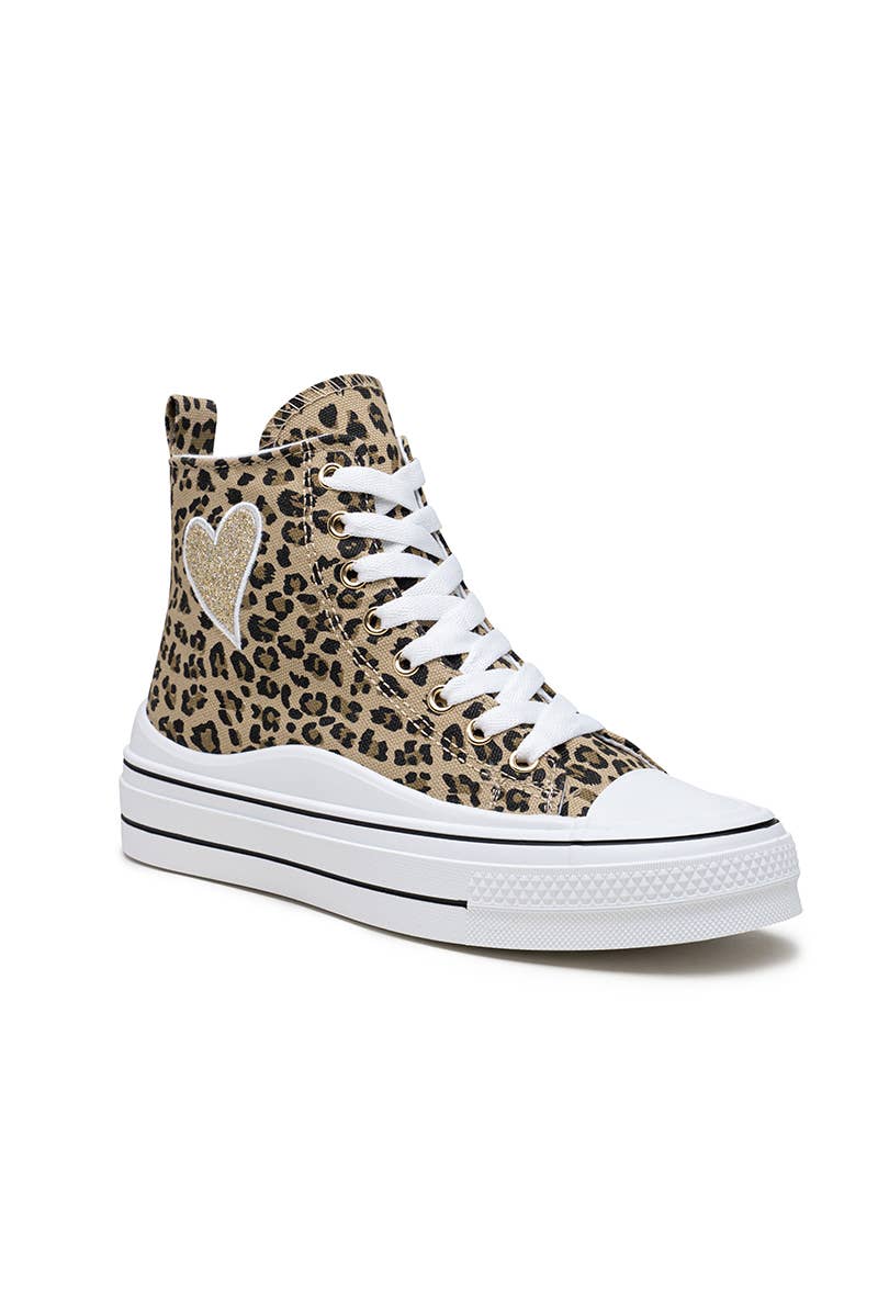 LADY GLORY - Wholesale Lifestyle Sneakers - Women's - Women's High-Top Sneakers with Glitter Heart8