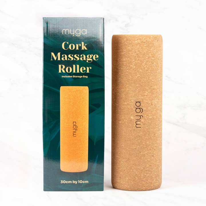 Myga Eco - Wholesale Body Massager - Natural Cork Fascia Massage Roller Available in 10 x 30cm and 15 x 45cm