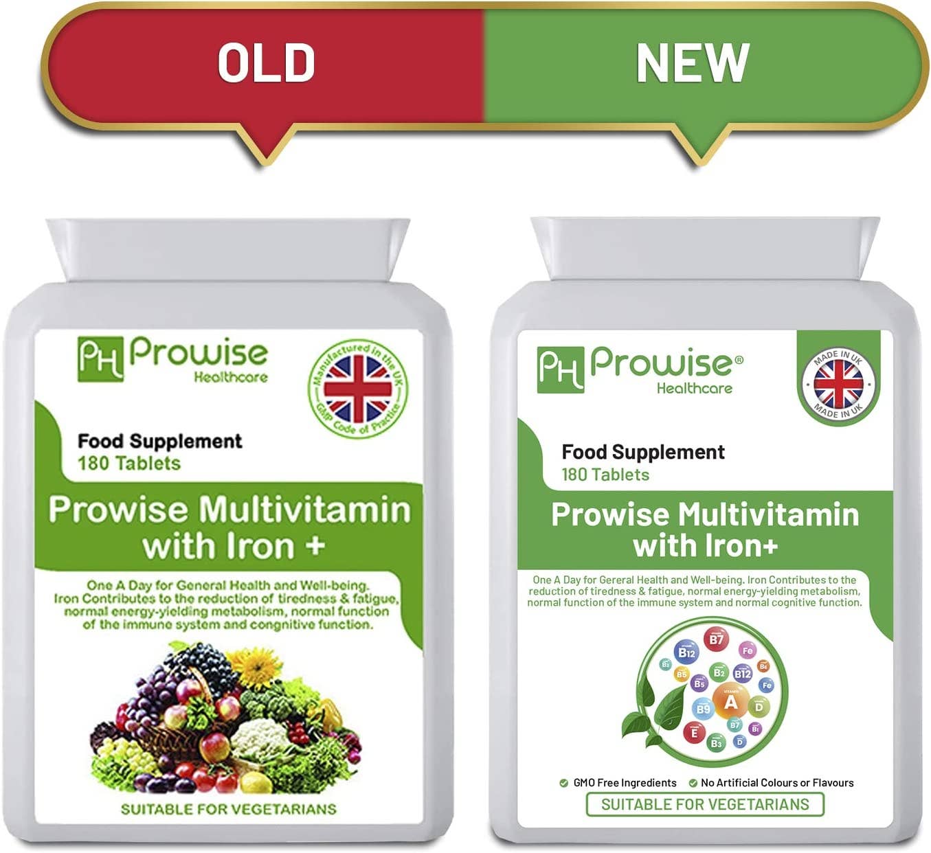Prowise Healthcare - Wholesale Oral Supplement/Vitamin - Multivitamin & Iron 180 Tablets (6 Months Dose) Immune Suppo2