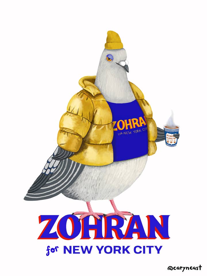 Póster e impresión de Winter Jerry para Zohran para venta al por mayor de Caryn Cast Art