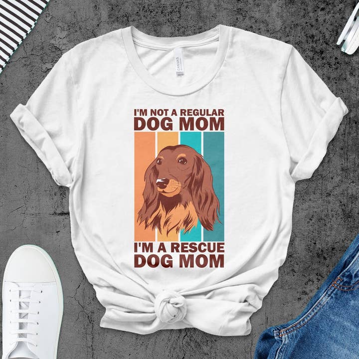 Rescue Dog Mom T-Shirt, Funny Dog Lover Tee, Pet Adoption Shirt, Animal Rescue Apparel, Unique Gift for Dog Owners, Dog Mom Life for wholesale by FreakyTeeFactory