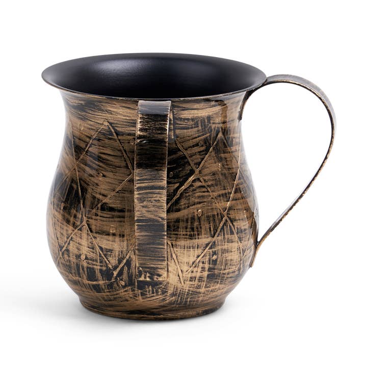 A&M Judaica And Gifts - Wholesale Decorative Plate/Dish/Bowl - Washing Cup Gold Texture0