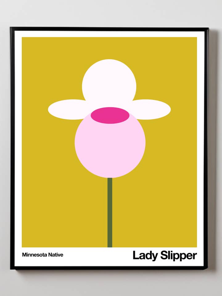 Sabot de Vénus | Impression d'art | Plante indigène du Minnesota pour la vente par Little Dipper Art