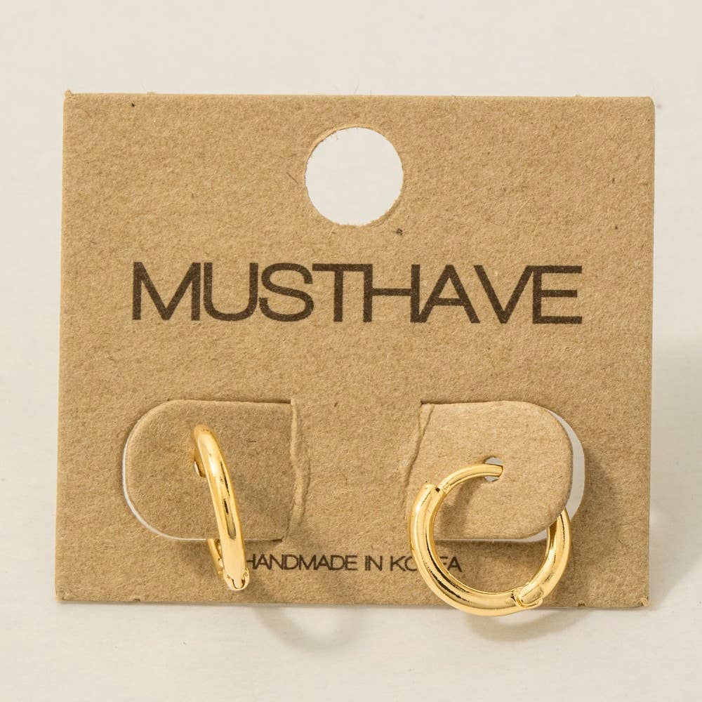 Fame Accessories - Wholesale Stud/Post Earrings - Mini Huggie Earrings1