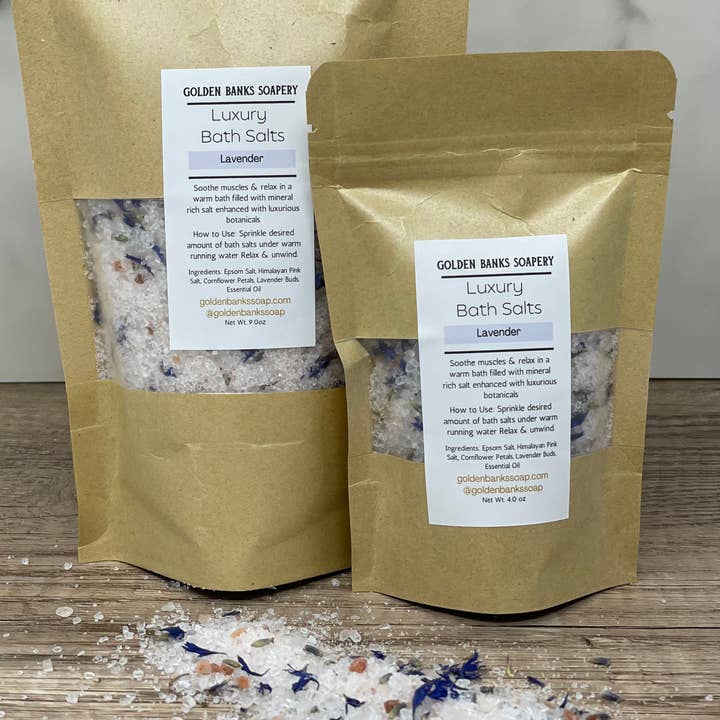 Luxury Bath Salts for wholesale by Golden Banks Soapery