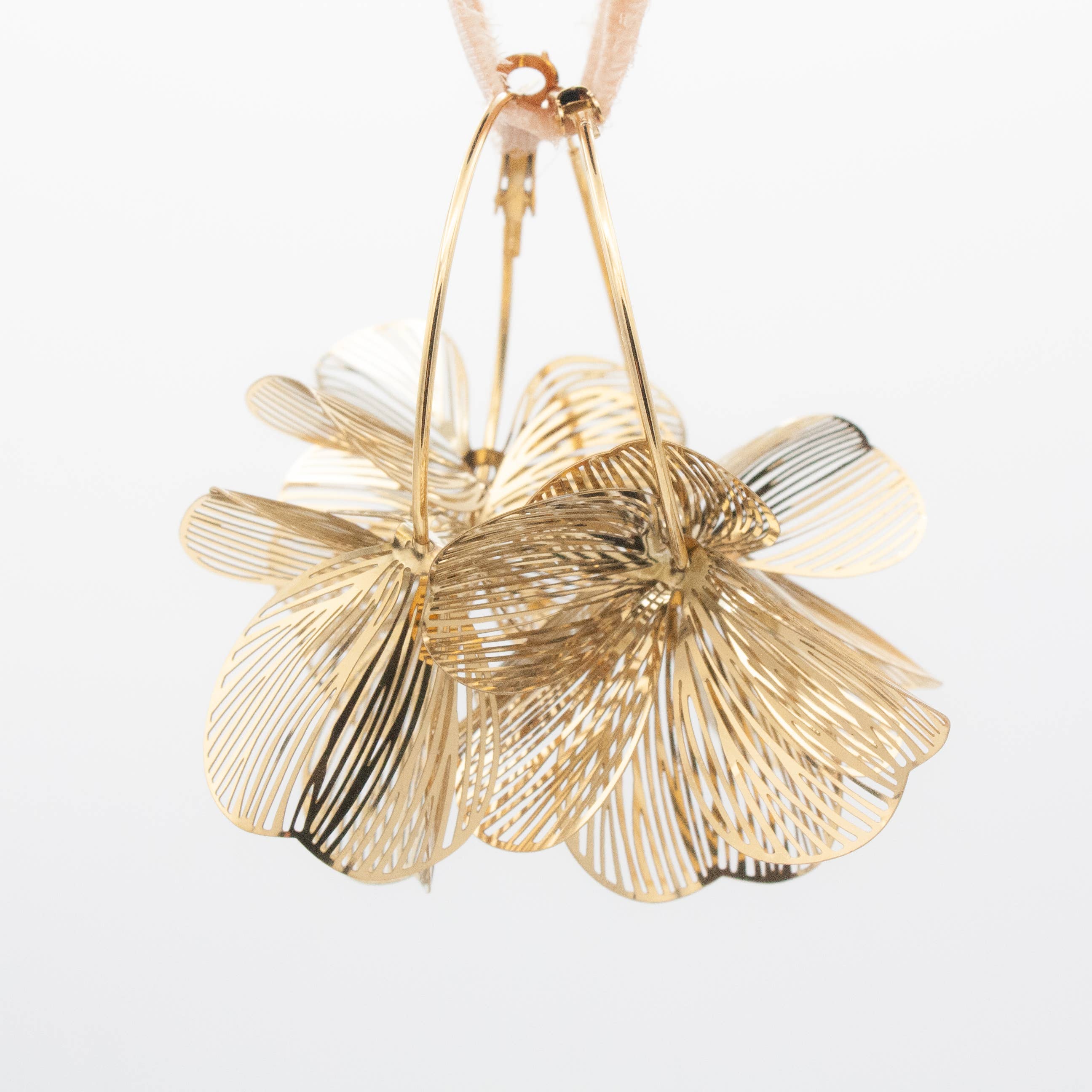 bungalowBlonde Jewelry - Vente Créoles - Boucles d'oreilles Island Bloom : Or2