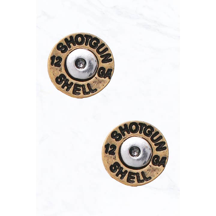 Suzie Q USA – Brincos de pino por atacado – Brincos 12MM Bullet Shell
