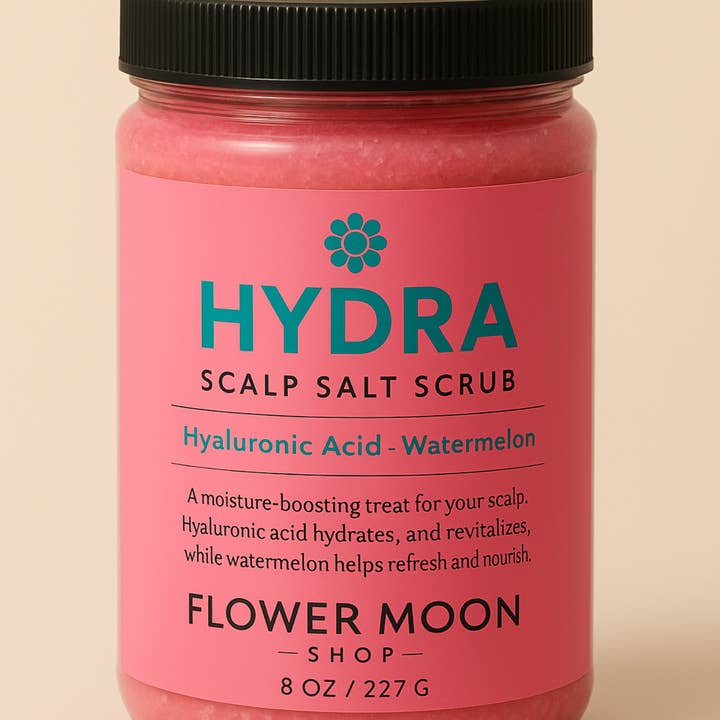 Hyaluronic Acid, Watermelon (HYDRA) Scalp Scrub + Shampoo for wholesale by Flower Moon Shop