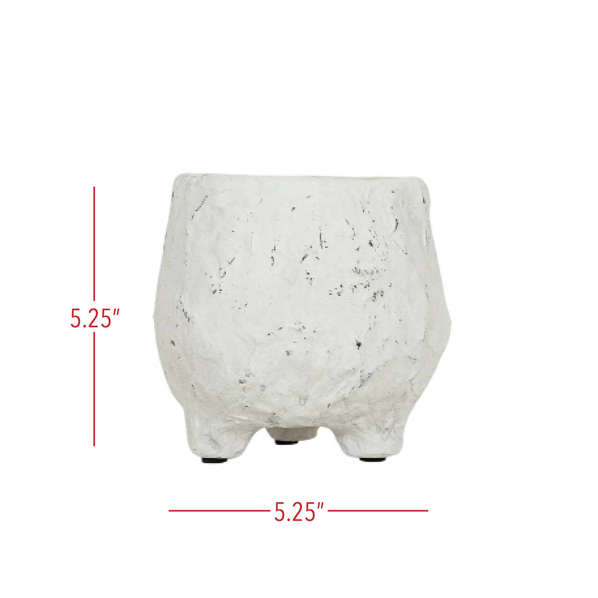 Foreside Home & Garden - Wholesale Plant Pot - Ambrosine Distressed Footed Garden Ceramic Planter Pot White4