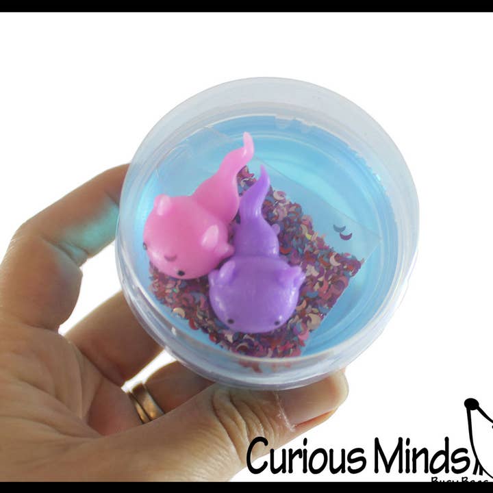 Curious Minds Toys - Wholesale Putty/Slime - Kids - 1 Axolotl and Putty - Putty with 2 Axolotl Figures - Squishy1