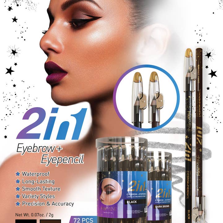 SM Beauty LLC - Wholesale Eyebrow Pencil/Filler - HerMINE - 2 in 1 Eyebrow + Eyepencil2