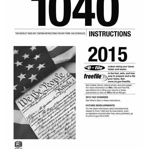 Books by splitShops - Wholesale Book - Adult - 1040 Instructions 2015 - Paperback