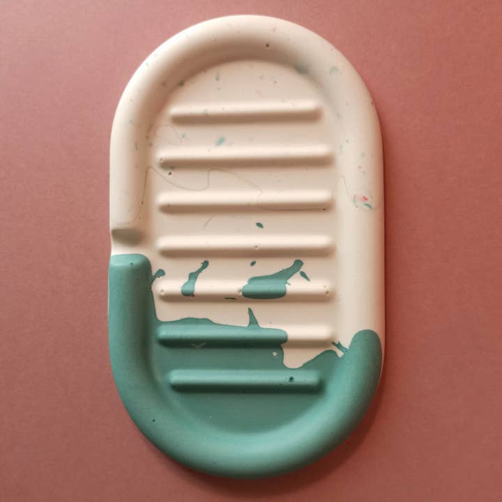 Hey Denise - Wholesale Soap Caddy - Colourful and graphic Jesmonite soap holder4