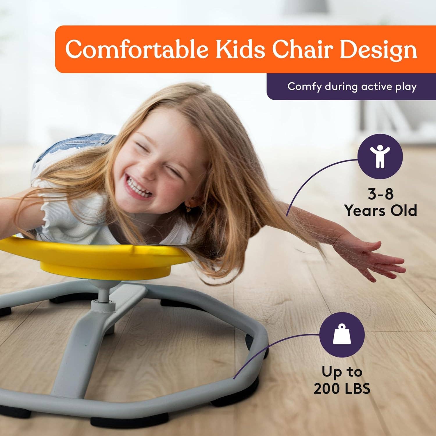 Special Supplies - Wholesale Chair - Kids - Special Supplies Sensory Spin Chair for Kids - Comfortable - Versatile Floor Chair for Playroom, Bedroom, or Nursery2